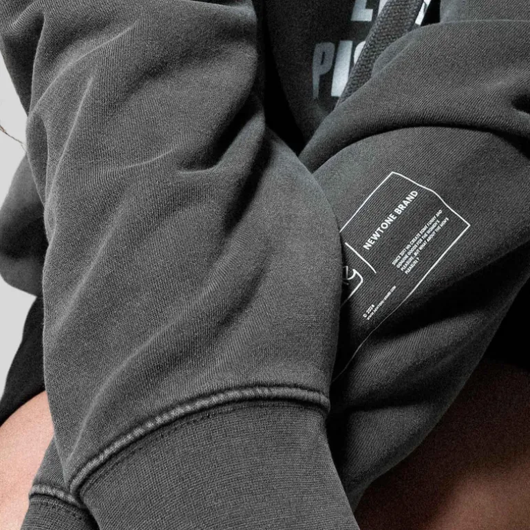 Less Pistols Hoodie Kangaroo Pocket - Charcoal