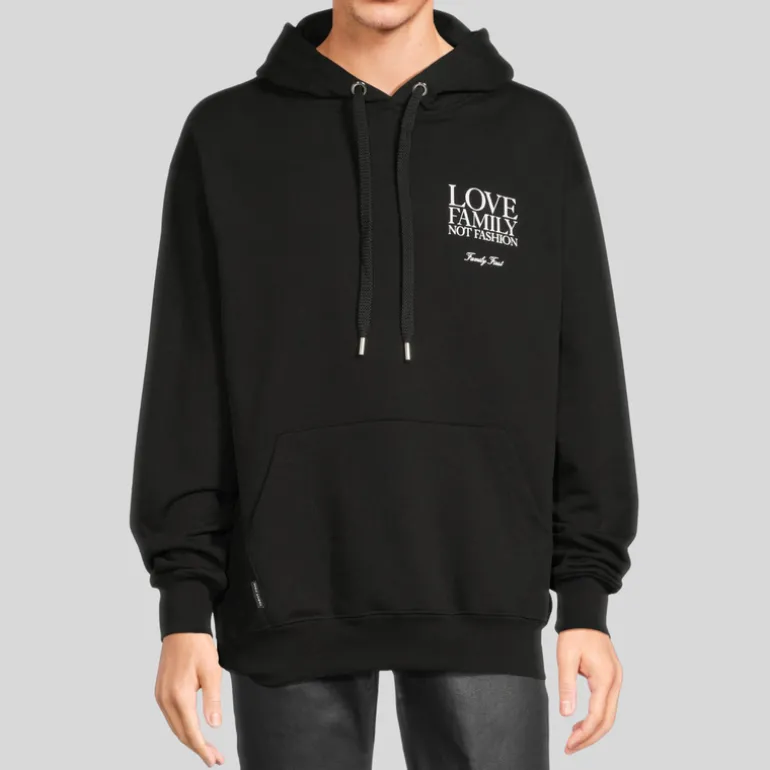 Love Family Not Fashion Hoodie - Black
