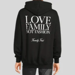 Love Family Not Fashion Hoodie - Black