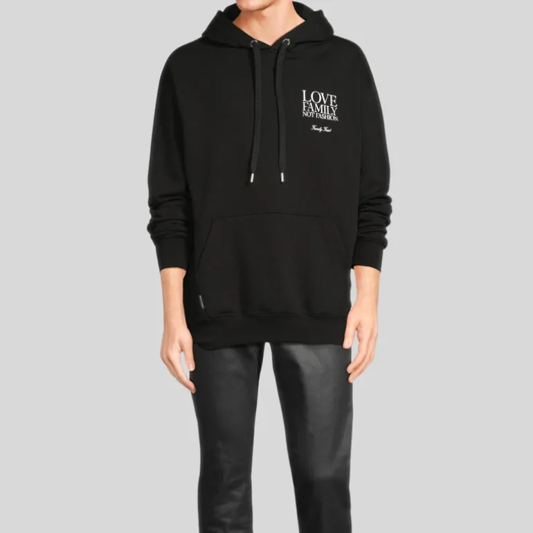 Love Family Not Fashion Hoodie - Black