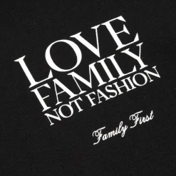 Love Family Not Fashion Hoodie - Black