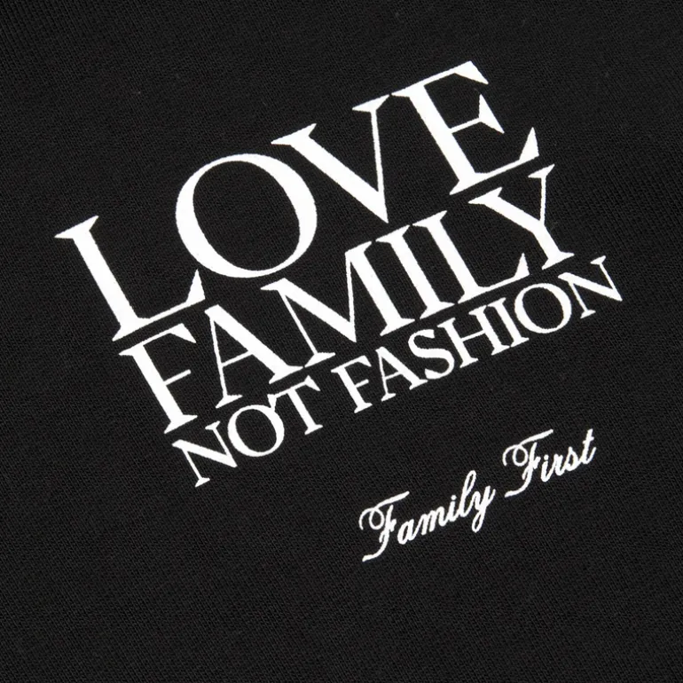 Love Family Not Fashion Hoodie - Black