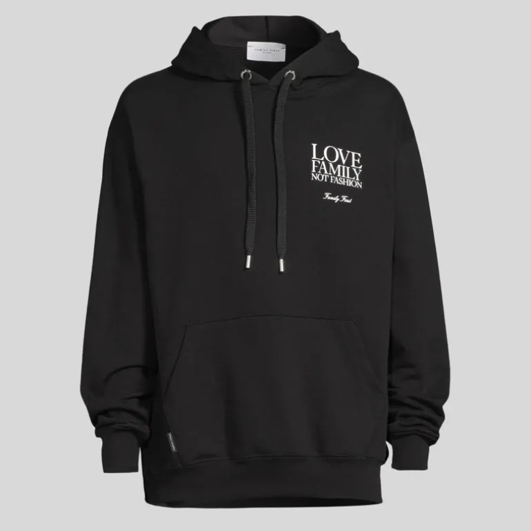 Love Family Not Fashion Hoodie - Black