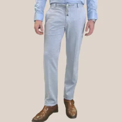 Melange Business Jogging Pants - Light Blue