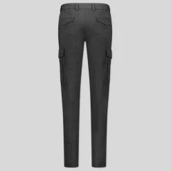 Melange Jersey Drawstring Cargo Pants - Charcoal