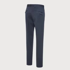 Melange Jersey Drawstring Chinos - Navy