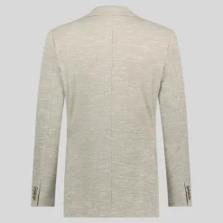 Melange Knit Patch Pocket Blazer - Sand