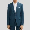 Melange Wool / Cotton Blazer - Navy