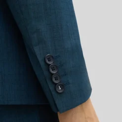 Melange Wool / Cotton Blazer - Navy