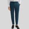 Melange Wool / Cotton Dress Pants - Navy