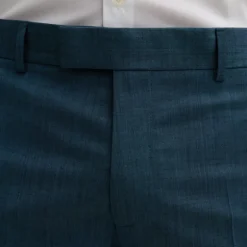 Melange Wool / Cotton Dress Pants - Navy