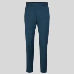 Melange Wool / Cotton Dress Pants - Navy