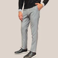 Melange Wool Dress Pant - Grey