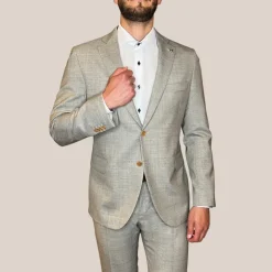 Melange Wool Suit - Grey