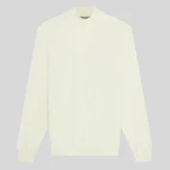 Merino Mock Neck Sweater - Ivory