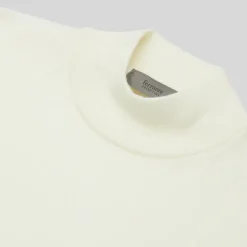 Merino Mock Neck Sweater - Ivory