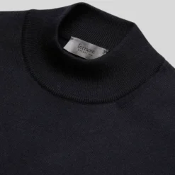 Merino Mock Neck Sweater - Black