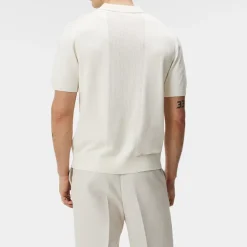 Mesh Detail Retro Knit Polo - Off-White