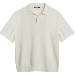Mesh Detail Retro Knit Polo - Off-White