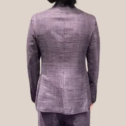 Mesh Weave Stretch Blazer - Purple