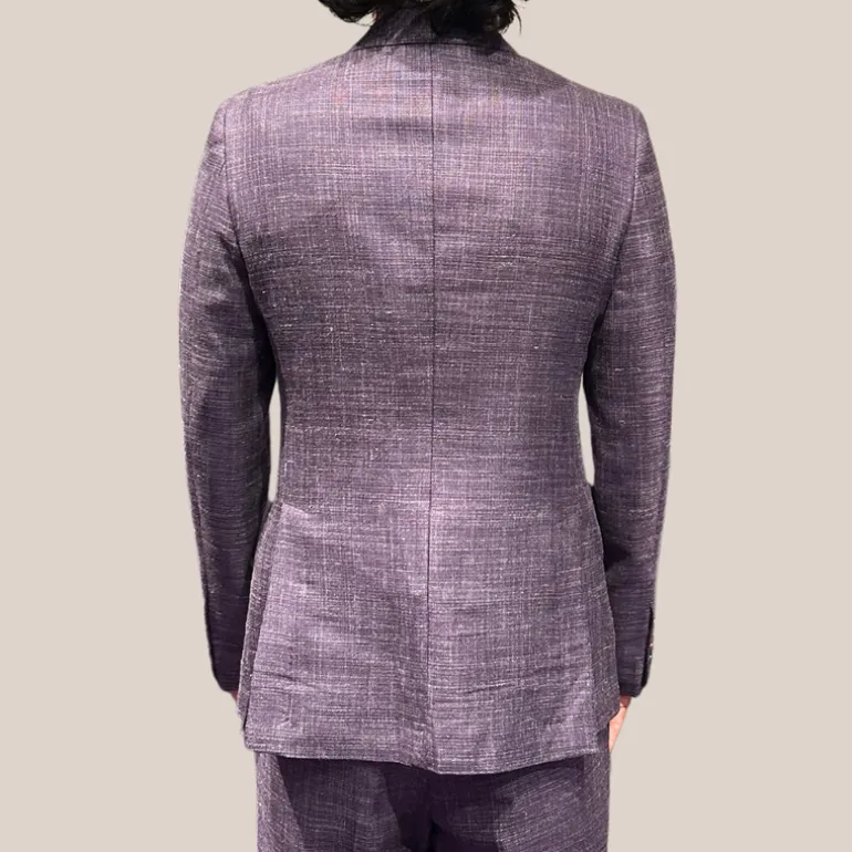 Mesh Weave Stretch Blazer - Purple