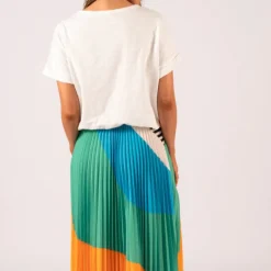 Miami Palms Print Relaxed Tee - White