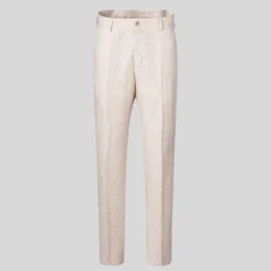 Mottled Linen Blend Suit Pants - Off-White