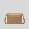 Overflap Gold Chain Crossbody Bag - Taupe