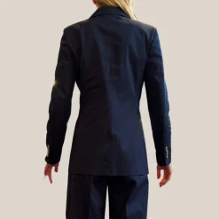 Patch Pocket Double Breasted Blazer - Navy