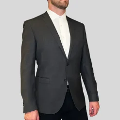 Patch Pocket Heathered Suit - Charcoal