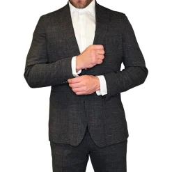 Patch Pocket Heathered Suit - Charcoal