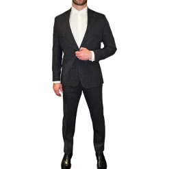 Patch Pocket Heathered Suit - Charcoal
