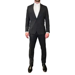 Patch Pocket Heathered Suit - Charcoal