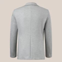 Patch Pocket Jersey Inlay Blazer - Light Grey