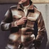 Plaid Large Checks Shirt Jacket - Sand
