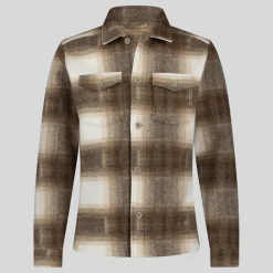 Plaid Large Checks Shirt Jacket - Sand