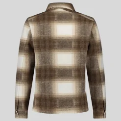 Plaid Large Checks Shirt Jacket - Sand