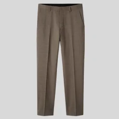 Plain Weave Wool Blend Suit - Olive