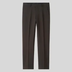 Plain Weave Wool Blend Suit - Brown