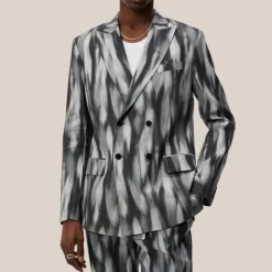 Printed Double Breasted Blazer - Multi