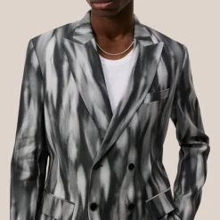 Printed Double Breasted Blazer - Multi