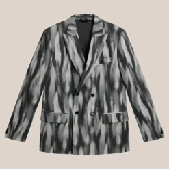 Printed Double Breasted Blazer - Multi