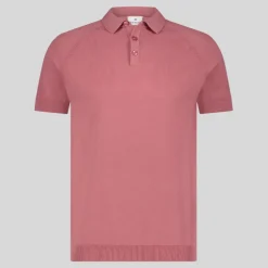 Raglan Shoulder Luxe Knit Polo - Rose