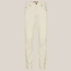 Recycled Cotton Mix 5-Pocket Twill Chino - Off-White