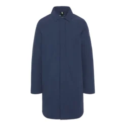 Recycled Polyester Waterproof Top Coat - Navy