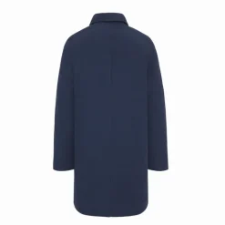 Recycled Polyester Waterproof Top Coat - Navy