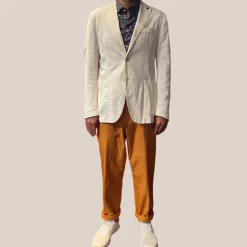 Seersucker Patch Pocket Blazer - Off-White