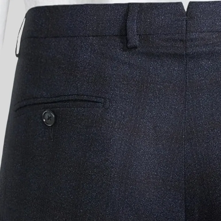 Shadow Checks Pants - Navy