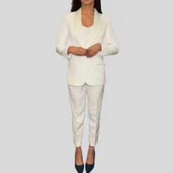 Shawl Collar Blazer - White