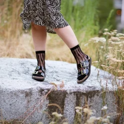 Sheer Bubbles Socks - Black